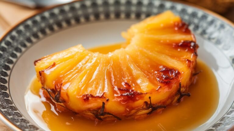 Caramelized Pineapple – The Juicy, Golden Dessert That Feels Like a Tropical Vacation
