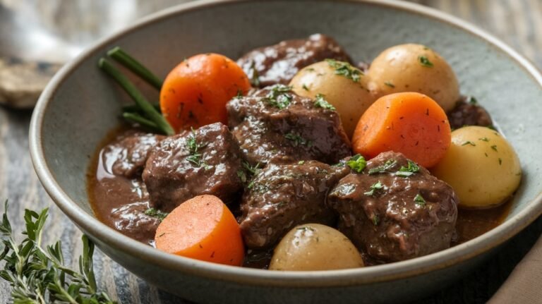 Slow-Cooked Beef Stew with Root Vegetables