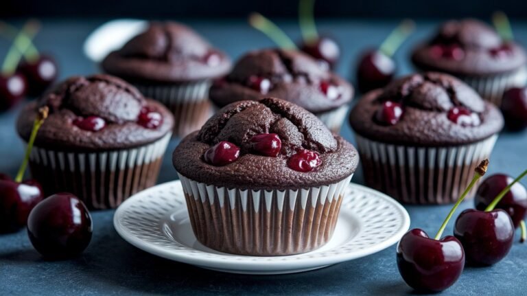 Dark Chocolate Cherry Muffins: The Snack You Didn’t Know You Needed