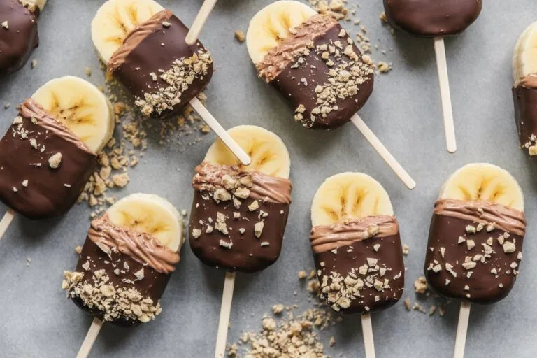 Nutella & Peanut Butter Banana Pops – The Easiest Frozen Treat Ever