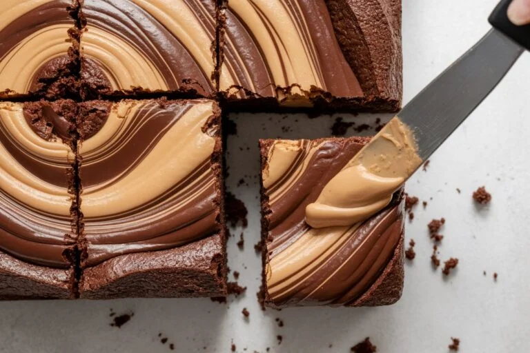 Peanut Butter & Nutella Swirl Brownies – The Ultimate Fudgy Dessert