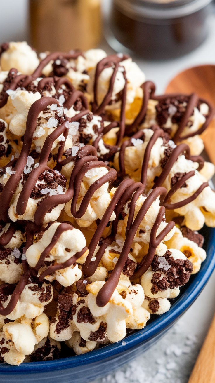Chocolate Drizzled Popcorn: The Salty-Sweet Snack You’ll Pretend to Share