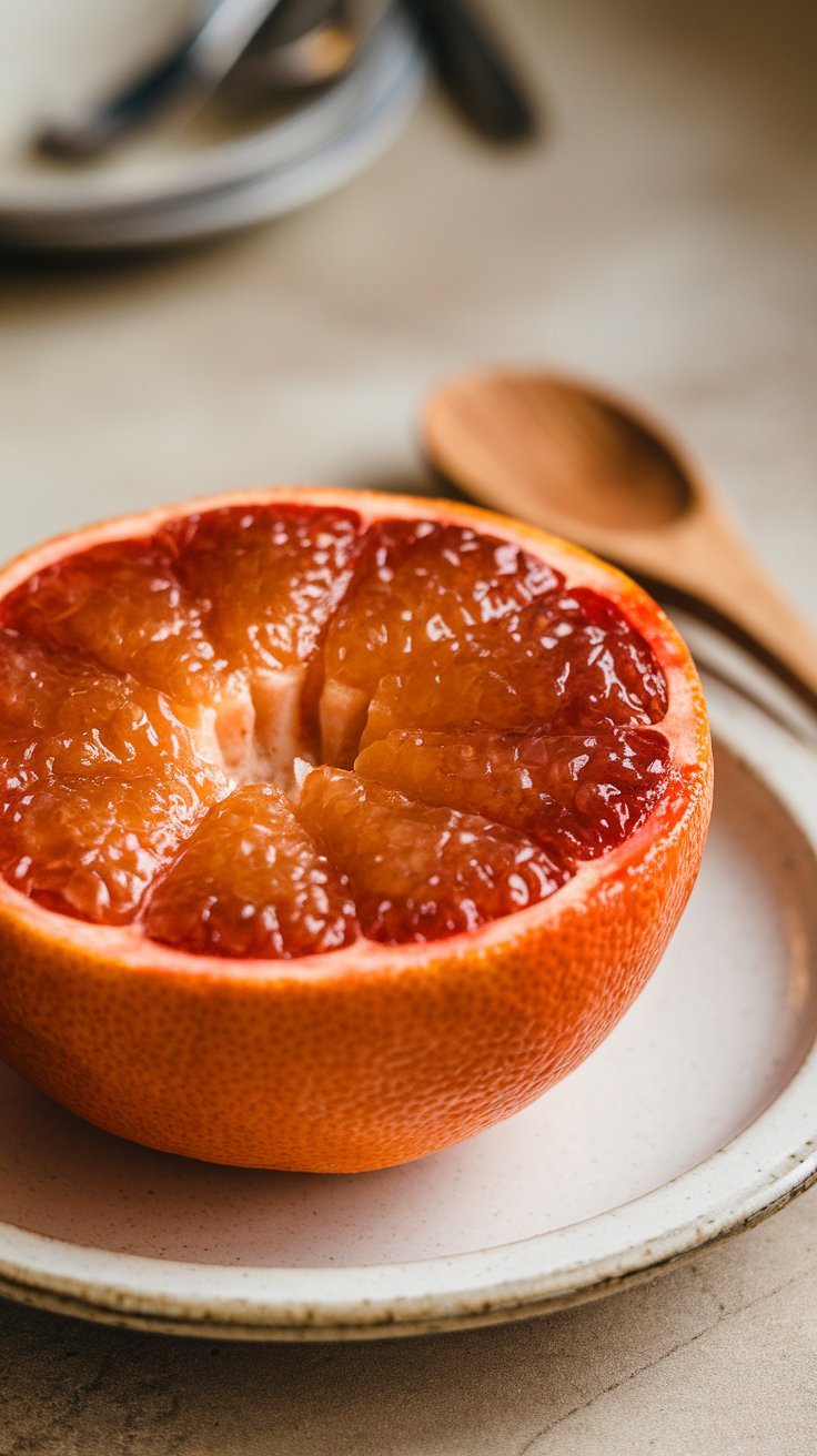 Brown Sugar Baked Grapefruit