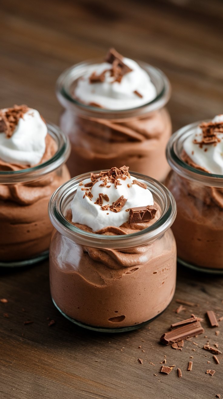 Whipped Chocolate Mousse Cups