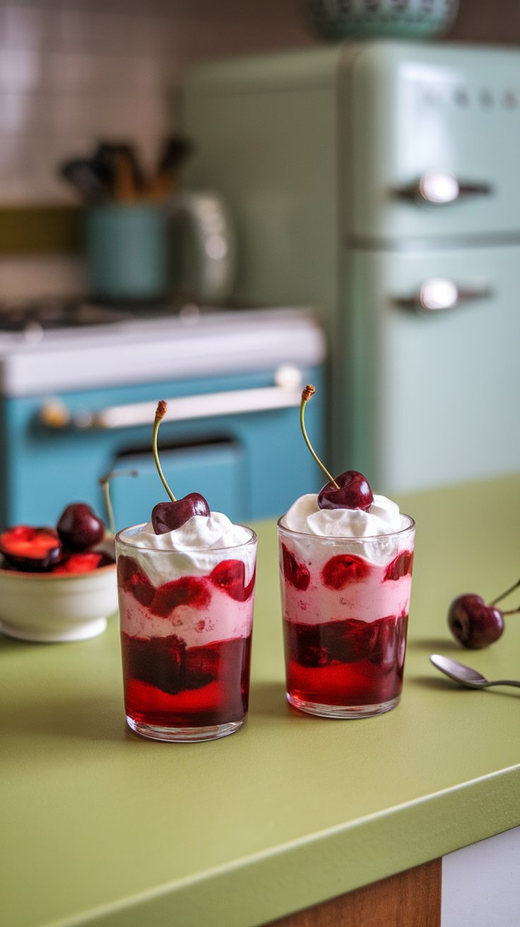 Cherry Jello Cream Cups: Retro Vibes, Creamy Chaos, and Zero Shame
