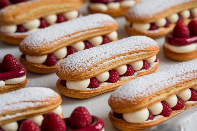 Raspberry Eclairs with Vanilla Cream: The Pastry You Didn’t Know You Needed