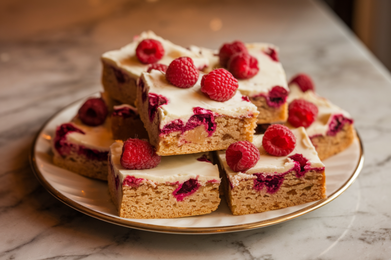White Chocolate and Raspberry Blondies: The Dessert You Didn’t Know You Needed
