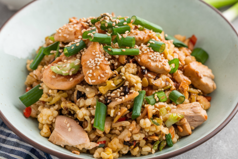Low Carb Cauliflower Fried Rice with Chicken