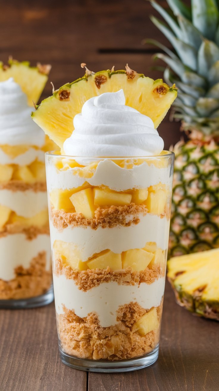 Pineapple Cheesecake Parfaits: The No-Bake Dessert That’ll Steal the Spotlight