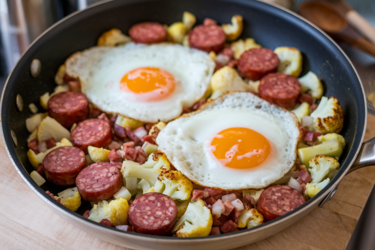 Keto Chorizo & Cauliflower Hash with Fried Eggs: The 15-Minute Power Breakfast You’ll Brag About