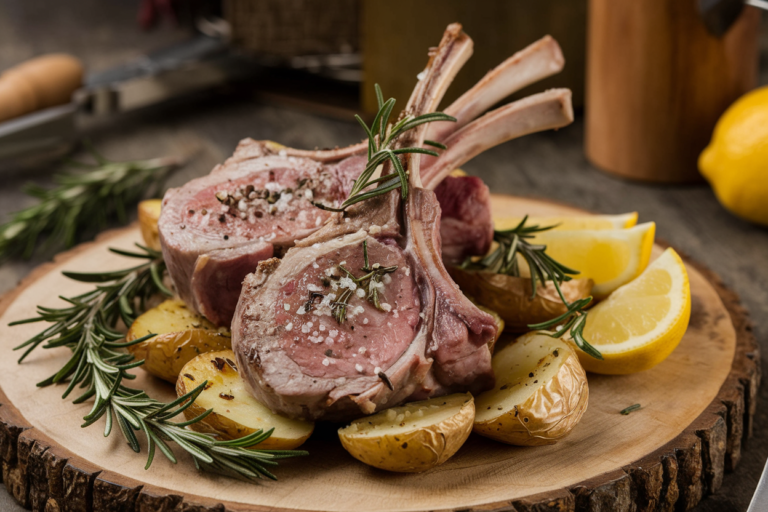 Lamb Chops with Rosemary Potatoes