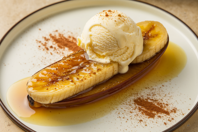 Bananas Foster with Vanilla Ice Cream: The Dessert That’ll Steal the Spotlight