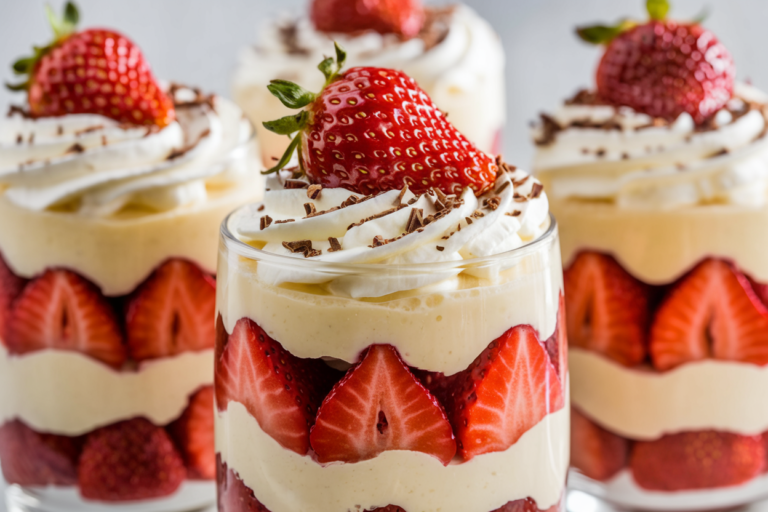 Strawberry & Banana Cream Parfaits