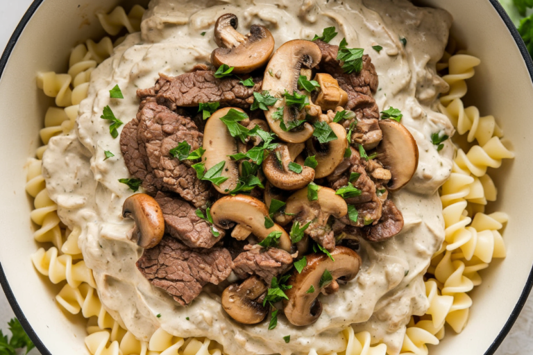 Creamy Mushroom & Beef Stroganoff Sauce