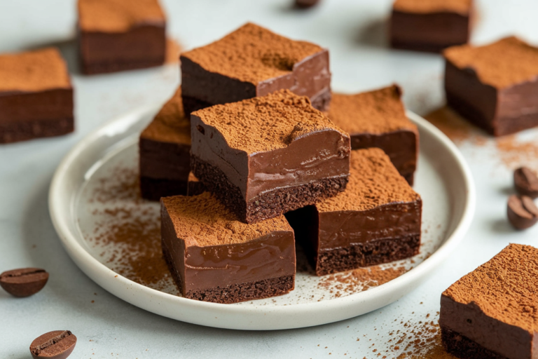 No-Bake Mocha Fudge Squares That Taste Like a Coffee Shop Hack (In 15 Minutes)