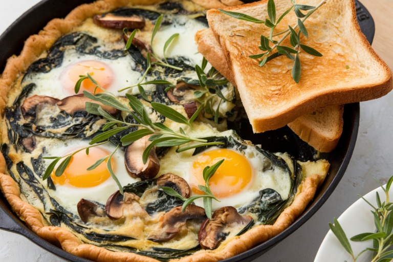 Spinach & Mushroom Breakfast Casserole That Turns “I’m Too Busy” Into “I’m So Ready”