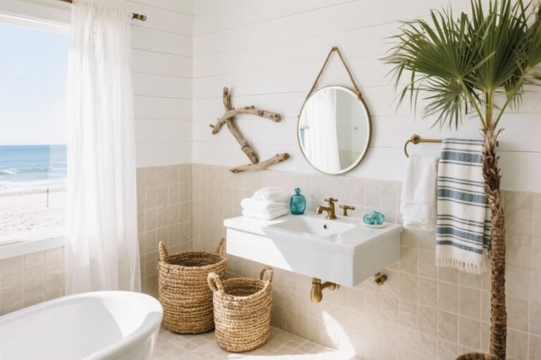 7 Budget Coastal Bathroom Ideas to Create a Spa-like Seaside Escape You’ll Love