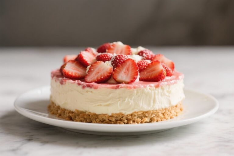 No-Bake Strawberry Shortcake Cheesecake – Creamy, Fresh, and Easy