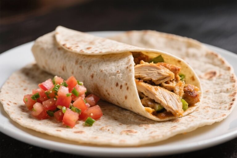 Chicken Burrito – Wholewheat Tortillas & Fresh Pico de Gallo – A Bright, Hearty Weeknight Favorite