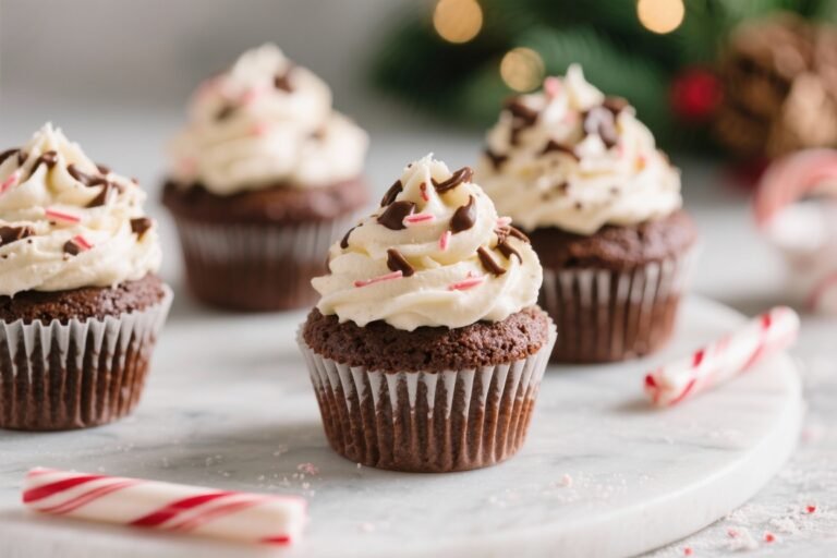 Peppermint Mocha Cupcakes (Holiday Dessert Idea) – Festive, Chocolatey, and Minty