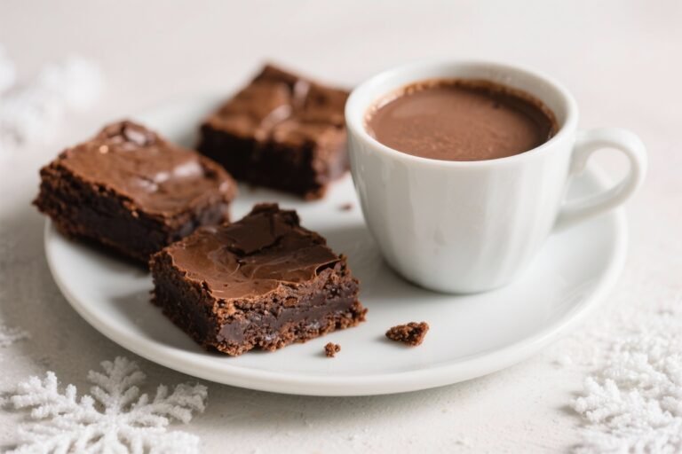 Hot Chocolate Brownies (Fudgy Winter Treat) – Cozy, Gooey, and Rich
