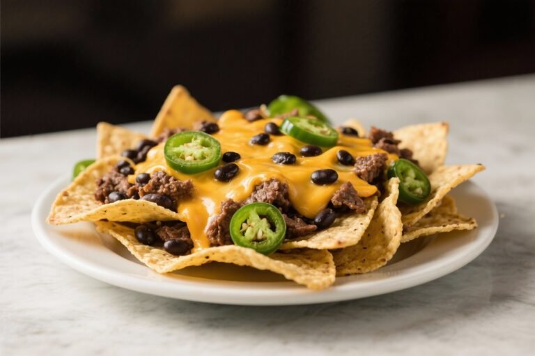Beef Nachos – Black Beans, Jalapeños & Cheddar Melt – A Crowd-Pleasing Classic