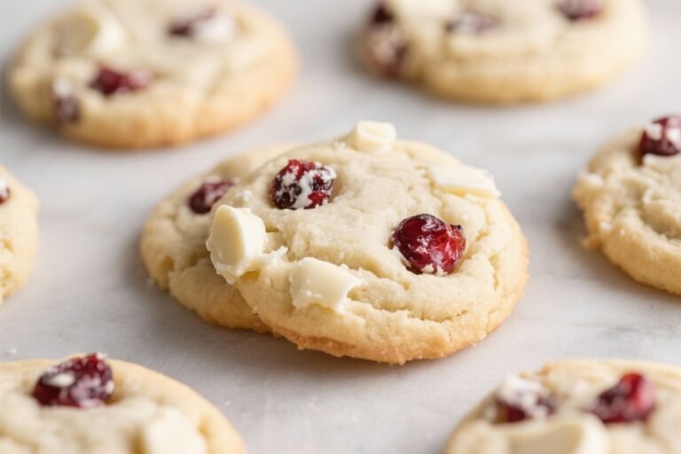 White Chocolate Cranberry Cookies (Bakery-Style Recipe) – Soft, Chewy, and Loaded with Flavor
