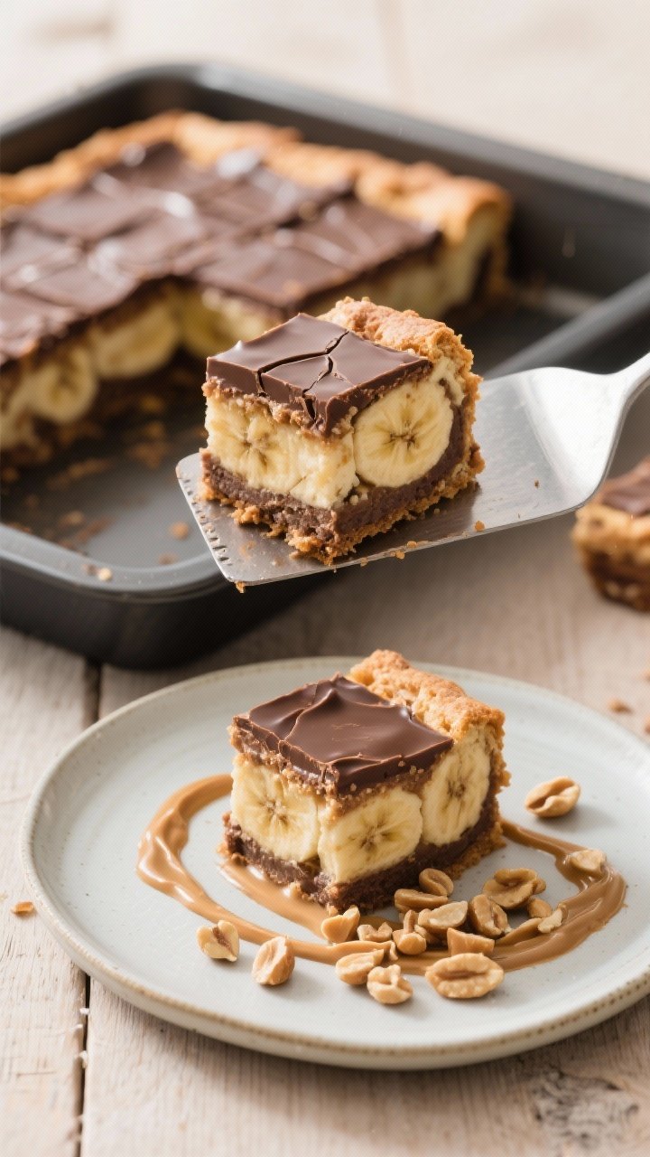 Process-focused hero slice scene: lifted slab on a metal spatula above the remaining cut squares in