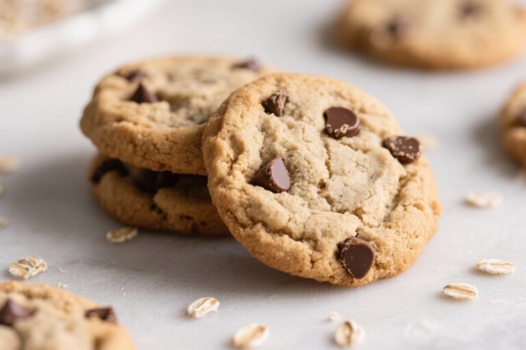 Soft & Chewy Oat Flour Chocolate Chip Cookies – A Cozy, Bakery-Style Treat