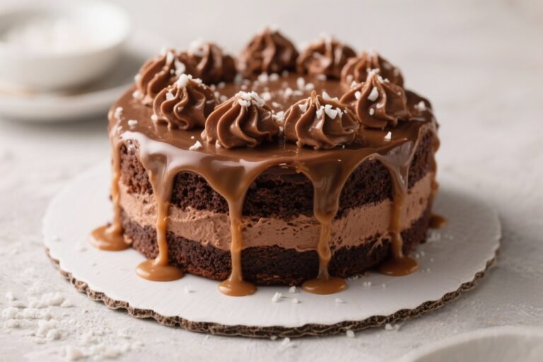 Salted Caramel Hot Chocolate Cake – Cozy, Rich, and Comforting