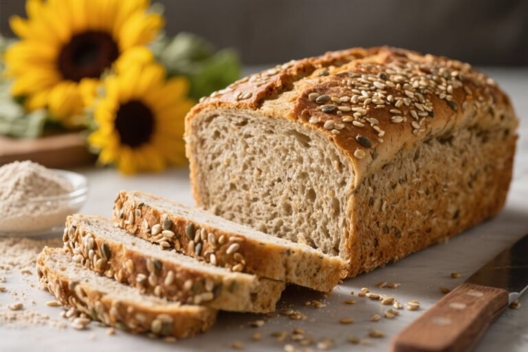 Sunflower Seed Flour Low-Carb Bread Loaf – Simple, Hearty, and Grain-Free
