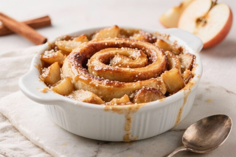 Cinnamon Roll Apple Cobbler – Cozy, Comforting, and Easy