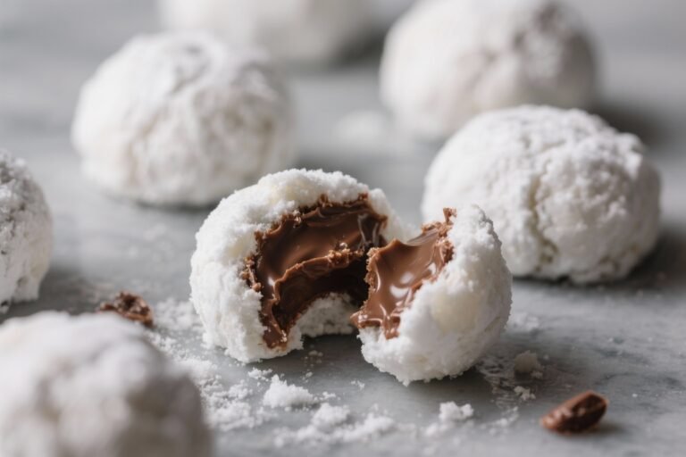 Nutella Stuffed Snowball Cookies – Soft, Buttery, and Extra Cozy