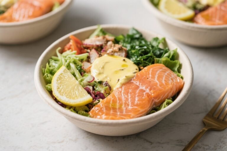 Keto Salmon Lunch Bowls With Lemon Butter – Simple, Fresh, and Satisfying