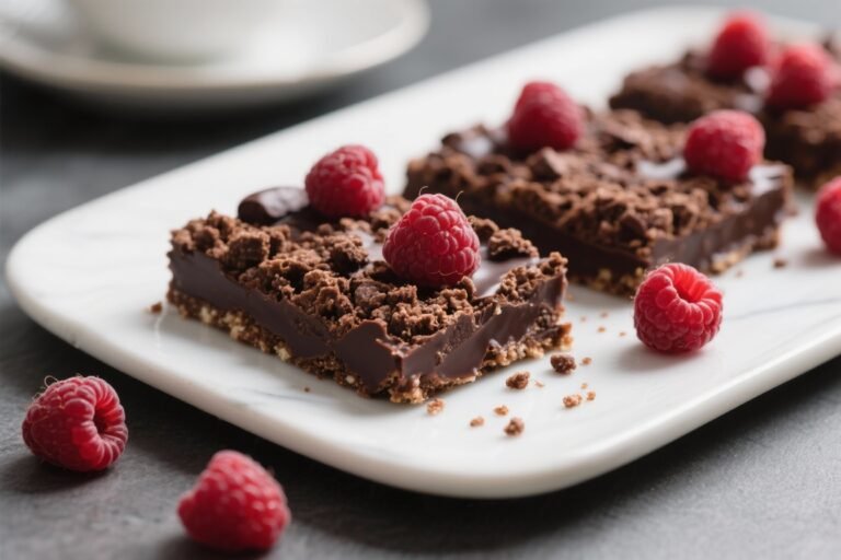 Dark Chocolate Raspberry Crumble Bars – Buttery, Jammy, and Perfectly Sweet