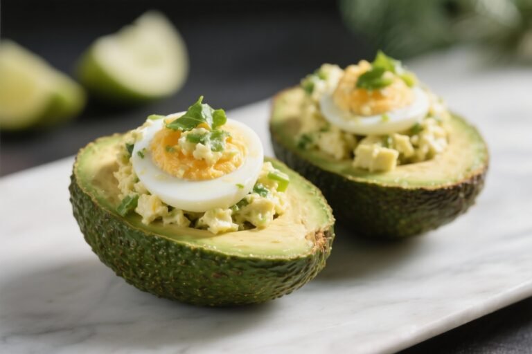 Keto Egg Salad Stuffed Avocados – A Creamy, Fresh, Low-Carb Lunch