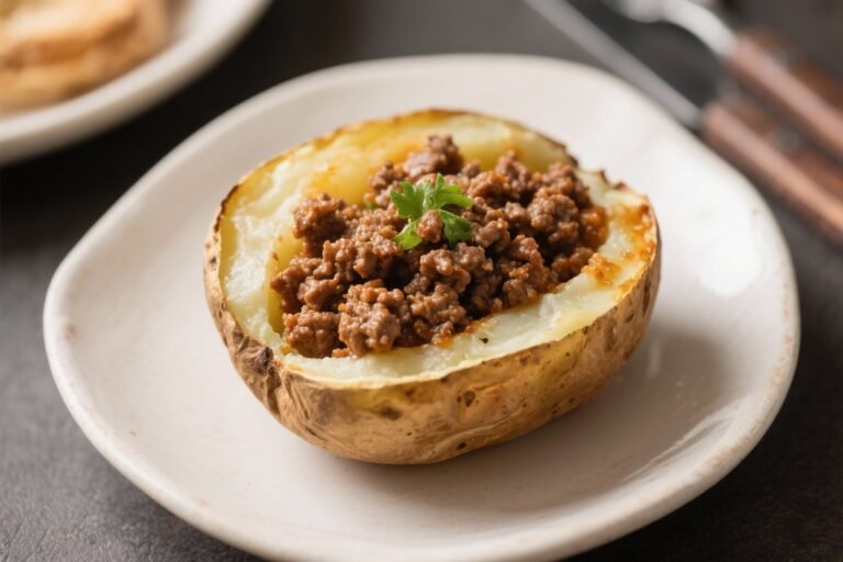 Baked Potato Bowls Filled With Savory Ground Beef – A Cozy, Satisfying Dinner
