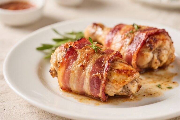 Bacon-Wrapped Keto Chicken Thighs – Crispy, Juicy, and Low-Carb