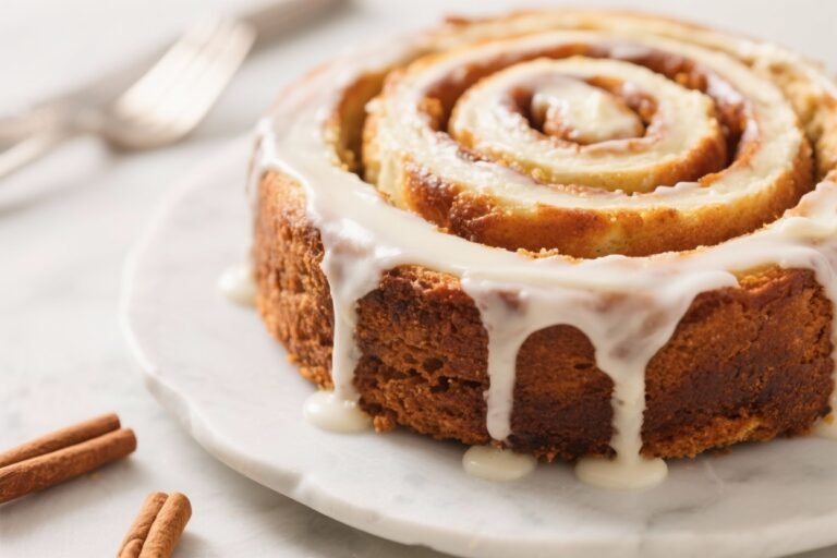 Cinnamon Roll Cake With Cream Cheese Glaze – A Cozy, Crowd-Pleasing Treat