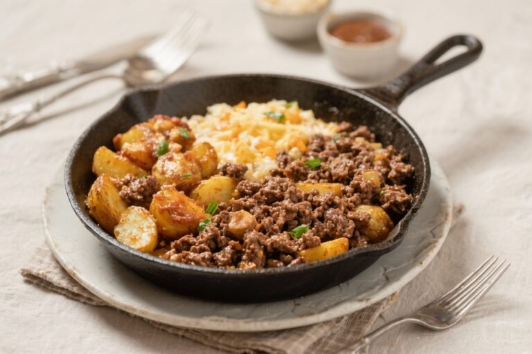One-Pan Ground Beef and Potatoes Family Meal – Easy, Comforting, Weeknight-Friendly