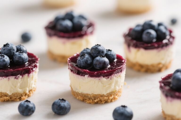 No-Bake Blueberry Cheesecake Cups – Creamy, Fresh, and Effortless