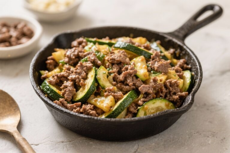 Keto Ground Beef Zucchini Skillet – Fast, Flavorful, and Low-Carb