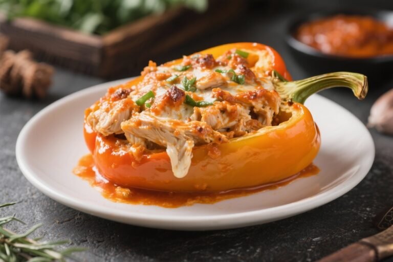Keto Buffalo Chicken Stuffed Peppers – Easy, Spicy, and Satisfying