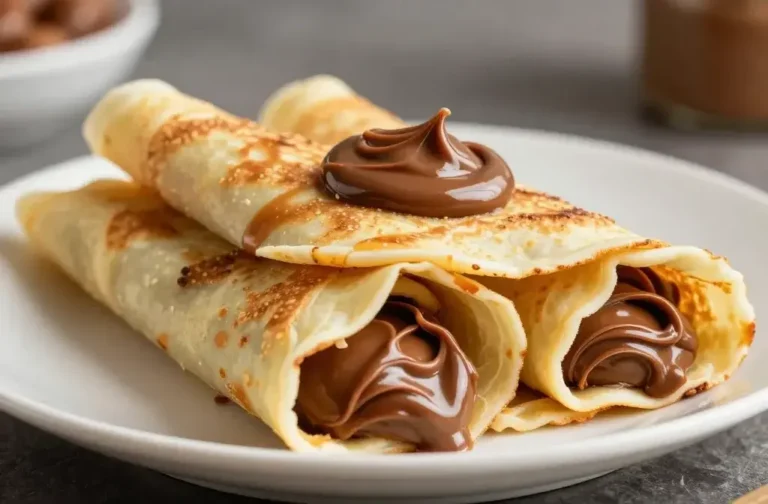 How to Make Crispy Nutella Filled Crepes