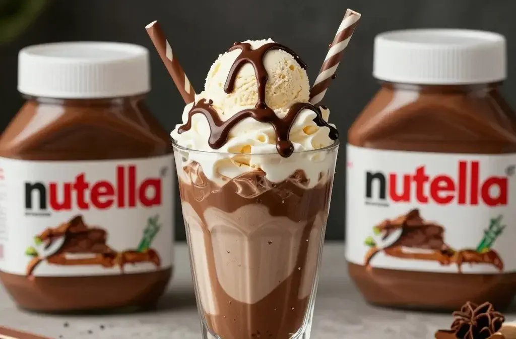 How to Make Nutella Milkshake with Vanilla Ice Cream